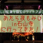 美しい紅葉と国宝のライトアップ！あたら夜もみじin石山寺に行ってきた！　